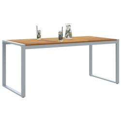 Table de Jardin Gris 180 x 90 x 75 cm Bois d'Acacia Massif