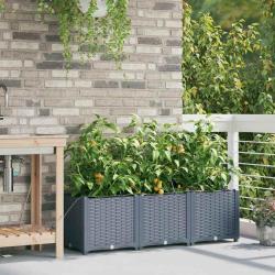 Jardini&egrave;res de jardin 1 pc Gris clair 120 x 40 x 37.5 cm