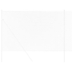 Cl&ocirc;ture en treillis m&eacute;tallique Argent&eacute; 10 x 1,5 m