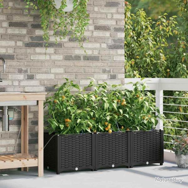 Jardini�res de jardin 1 pc Noir 120 x 40 x 37.5 cm Plastique