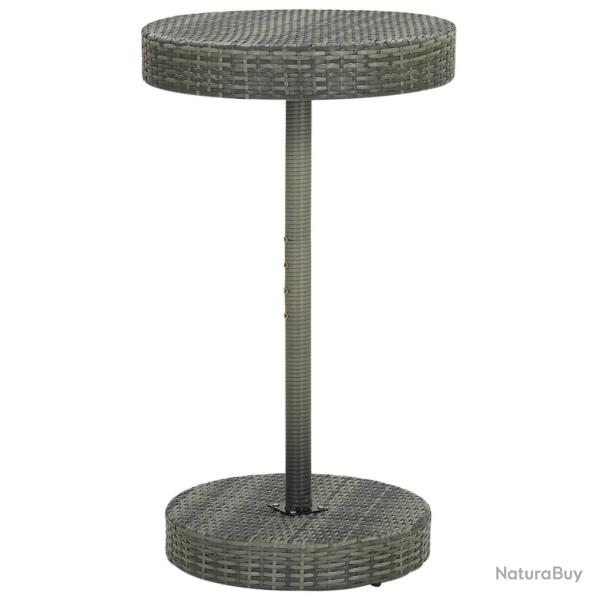 Table de jardin Gris 60,5x106 cm Rsine tresse