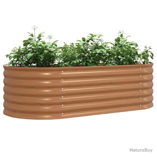 Jardin Sur�lev� Marron avec Aspect Bois 160x80x44 cm Acier