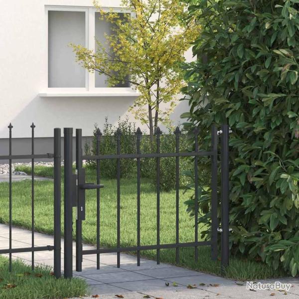 Porte de Cl�ture Gris 100 x 75 cm Acier rev�tu de poudre