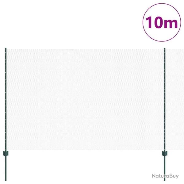 Poteaux de Cl�ture 5 pcs U-Channel Vert 160 cm Acier
