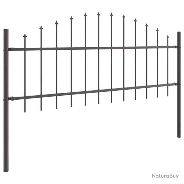 Cl�ture de jardin , dessus arrondi, 1,7x0,75 m en acier.