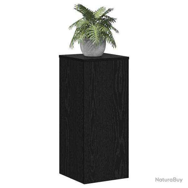 Supports de plantes 2 pcs ch�ne noir 30 x 30 x 70 cm en bois d'ing�nierie