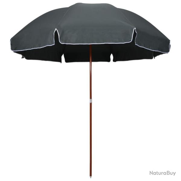 Parasol de jardin avec mt en acier 300 cm anthracite