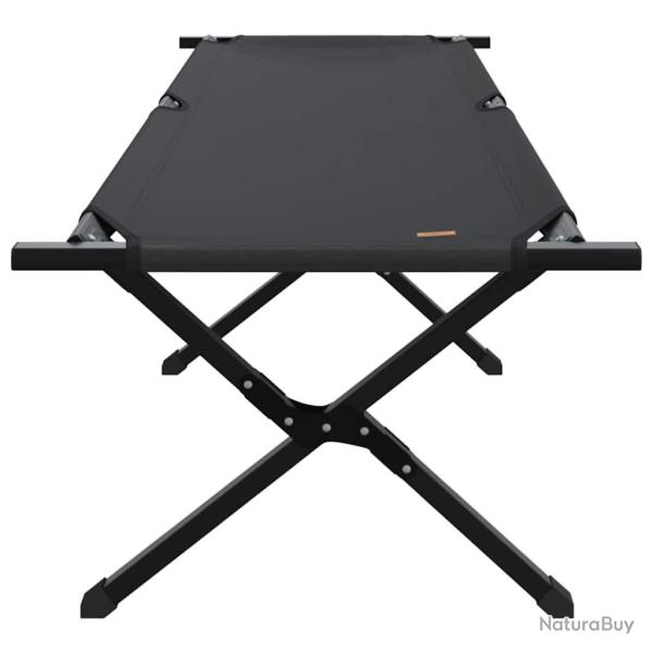 Lit de soleil pliant avec sac de transport noir en tissu oxford 600D