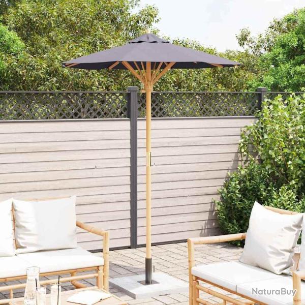 Parasol de jardin gris fonc� 150x210 cm en bambou