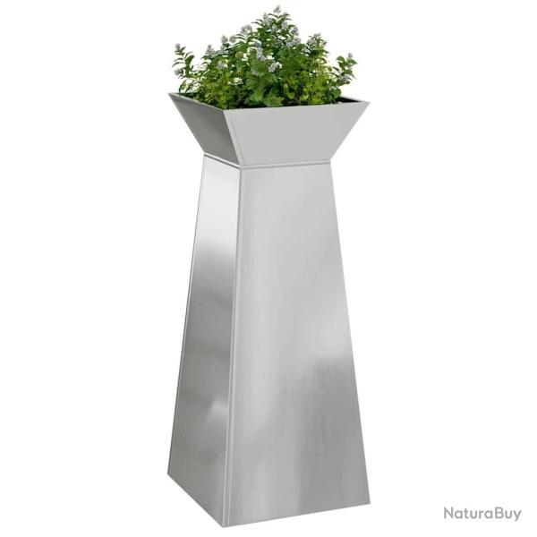 Poteau de jardin avec bol 40x40x100 cm en acier galvanis�.