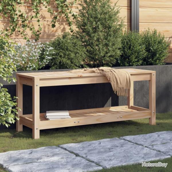 Banc de jardin 108x35x45 cm bois massif de pin