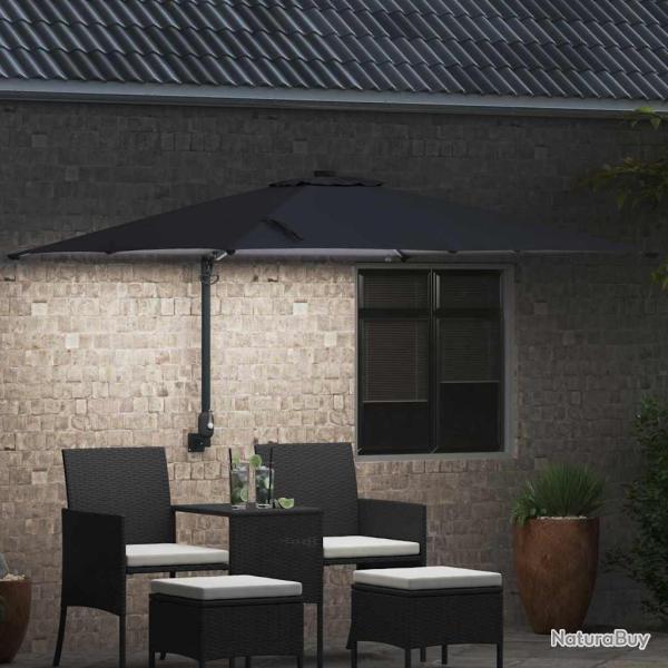 Parasol de jardin Anthracite 248.5 x 247.5 x 160 cm tissu