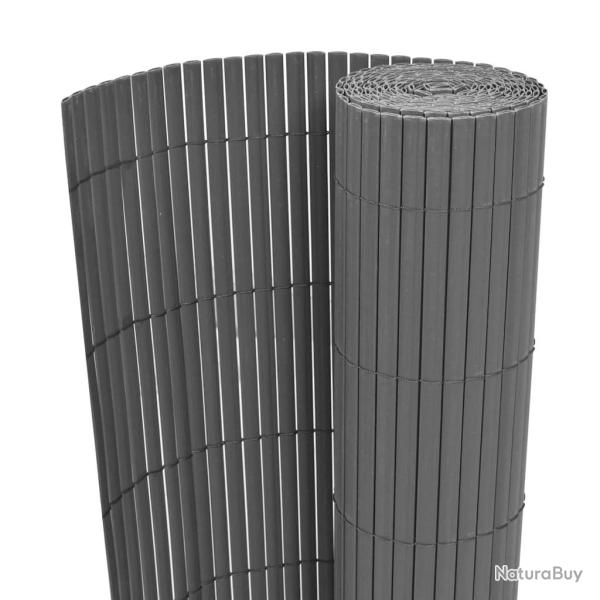 Cl�ture de jardin Double face PVC 150 x 500 cm Gris