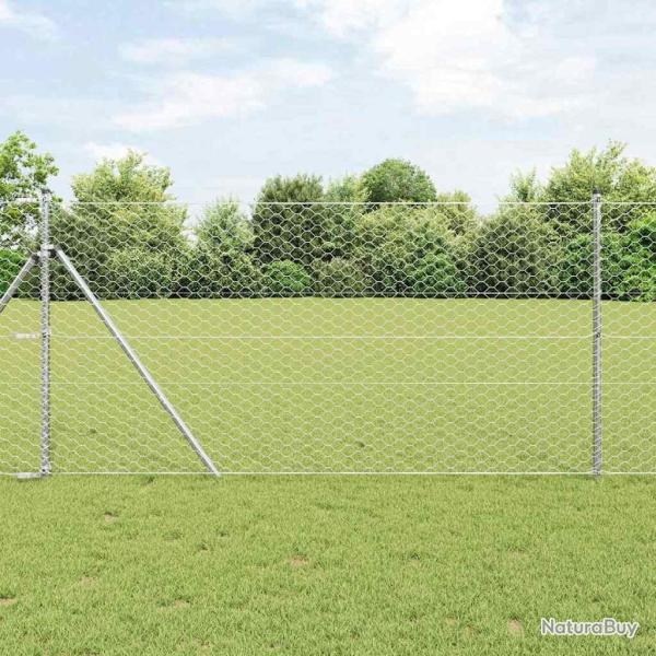 Cl�ture hexagonale 1.2x10 m en acier galvanis�