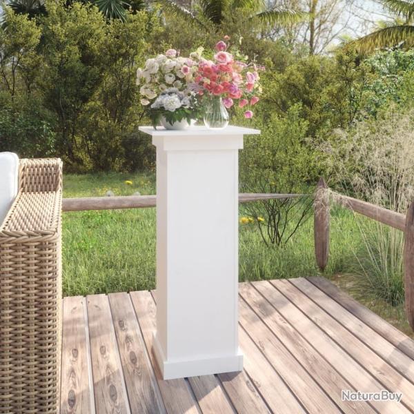 Support � fleurs Blanc 40x40x90 cm Bois de pin solide