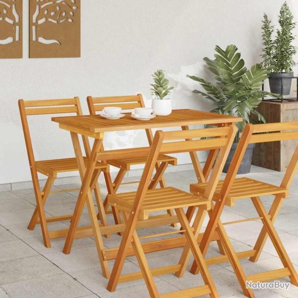 Table de jardin pliante Rectangulaire 100x55x75 cm Bois massif Acacia