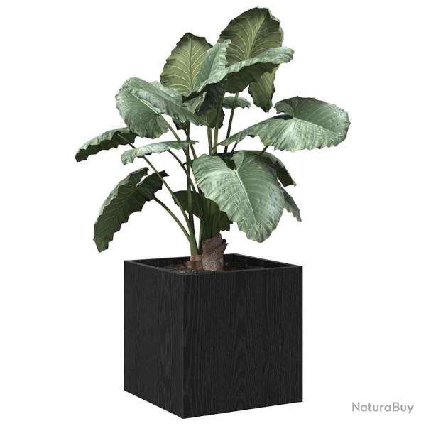 Bac � Plantes Ch�ne Noir 40x40x40 cm Bois Ing�nierie