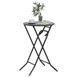 Table de Jardin Anthracite 50 x 50 x 72 cm M&eacute;tal