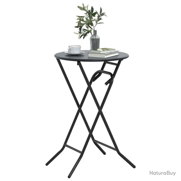 Table de jardin pliante Anthracite 50x72 cm Acier