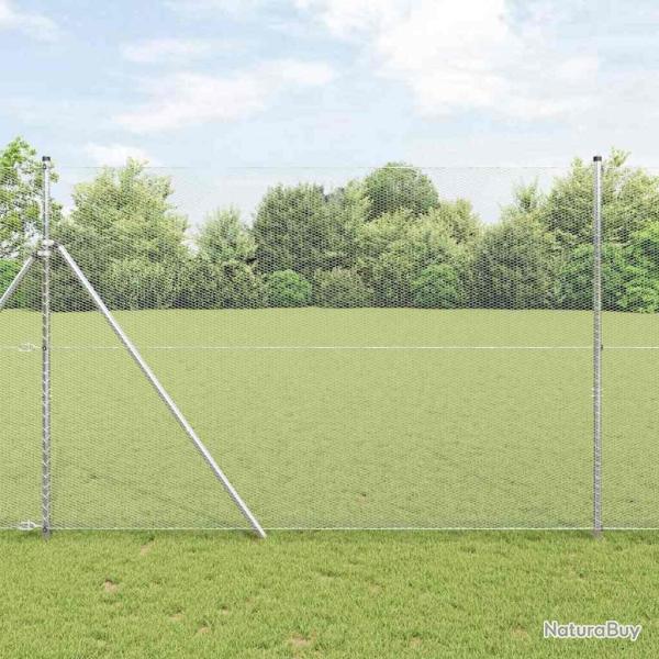 Cl�ture hexagonale 1,5x10 m en acier galvanis�