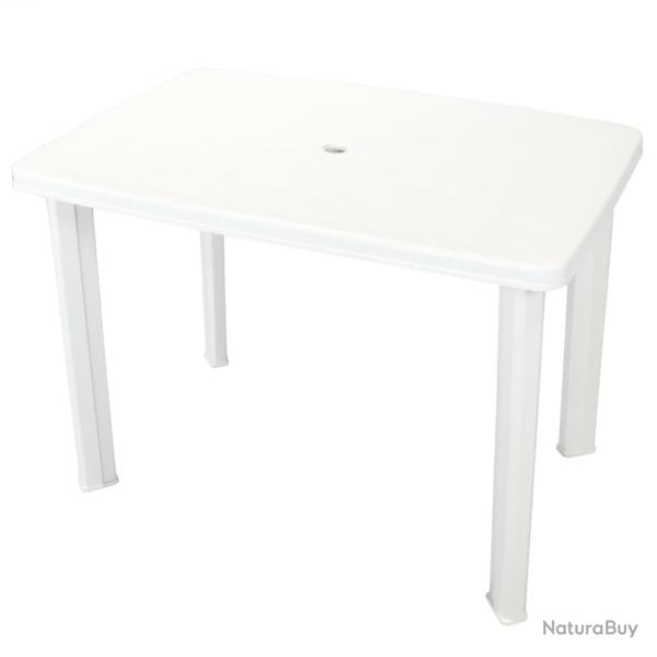 Table de jardin Blanc 101 x 68 x 72 cm Plastique