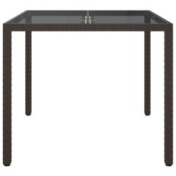 Table de Jardin Marron 90 x 90 x 75 cm polyrotin