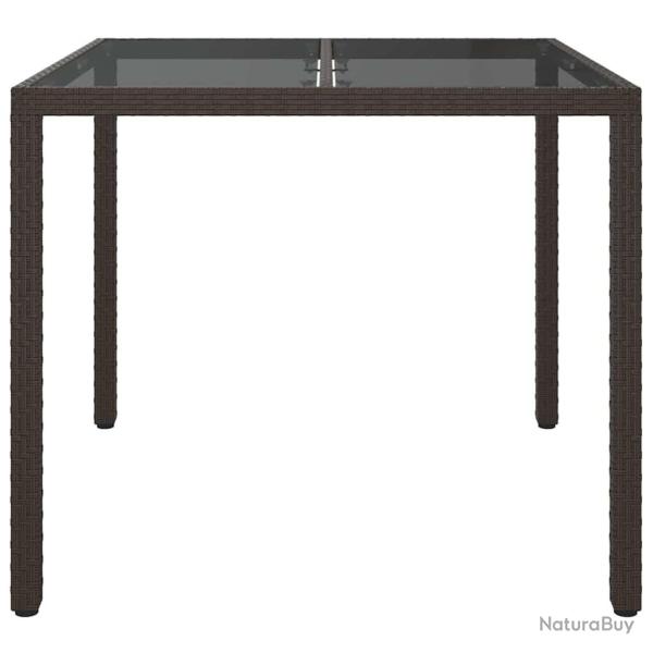Table de salle  manger Marron 90x90x75 cm Poly Rotin