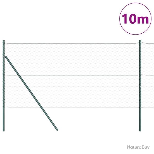 Cl�ture Hexagonale Verte 1,2x10 m Acier