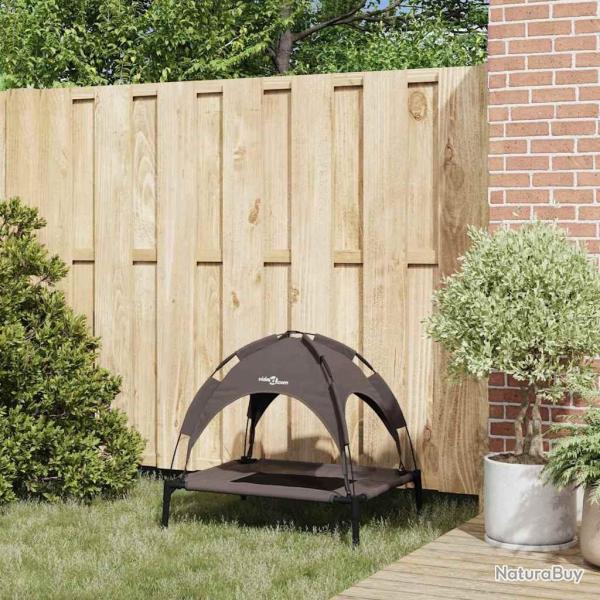 Lit pour chien surlev Marron Mtal 76 x 62 x 70.5 cm Pliable