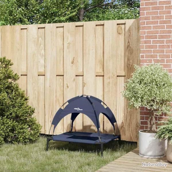 Lit pour chien surlev Bleu marine Acier, Tissu 76 x 62 x 70.5 cm