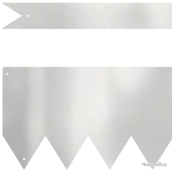 Bordures de Pelouse 30 pcs 100x0.5x15 cm Acier Inoxydable