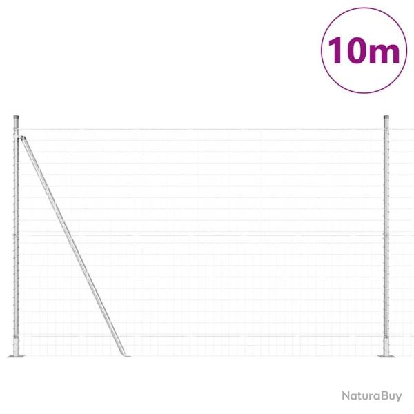 Cl�ture Euro avec 7 poteaux � flans de 1,6 x 10 m en acier galvanis�