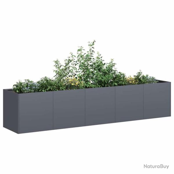 Jardini�re anthracite 200x40x40 cm acier lamin� � froid