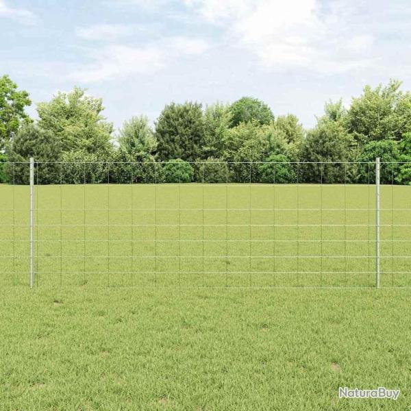 Posts de cl�ture 11 pcs U-Channel 80 cm Acier galvanis�