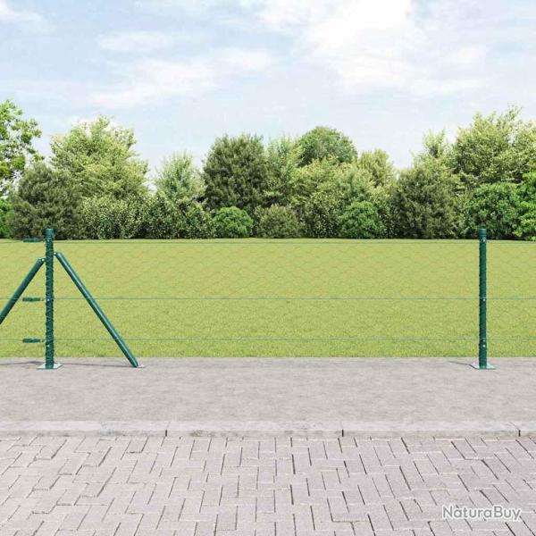 Cl�ture Hexagonale Verte 0.6x50 m Acier