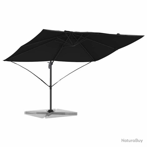 Parasol cantilever Roma noir 352x251x260 cm en alu