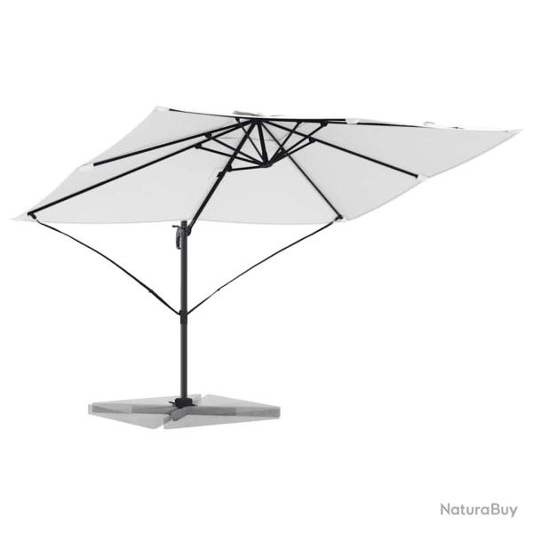 Parasol cantilever Roma de , couleur sable, dimensions 352x251x260 cm, en aluminium