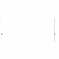 Poteau de cl&ocirc;ture. 44 pcs Argent&eacute; 100 cm Acier