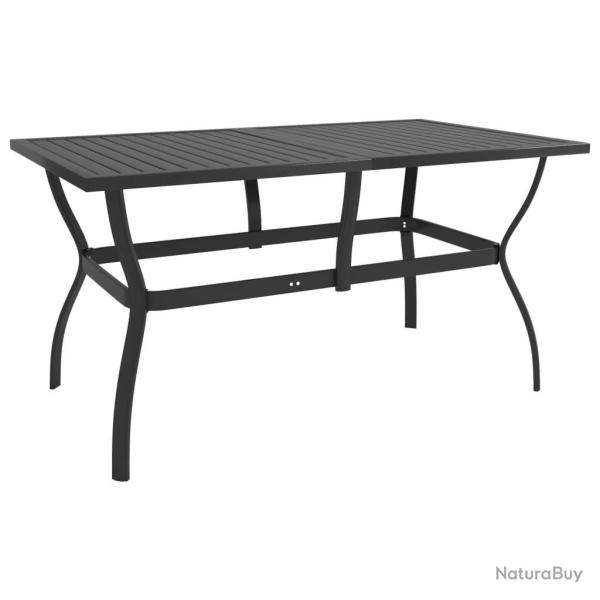 Table de jardin Anthracite 140x80x72 cm Acier