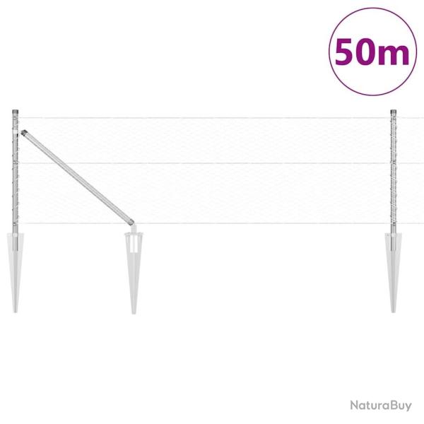 Cl�ture hexagonale 0,6x50 m Acier galvanis�