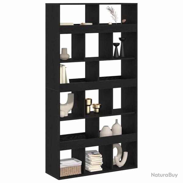 Support de plante en bois d'ing�nierie noir 100x33x187,5 cm