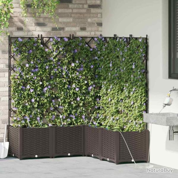 Jardini�res de jardin 1 pc Marron 120 x 120 x 142 cm Plastique