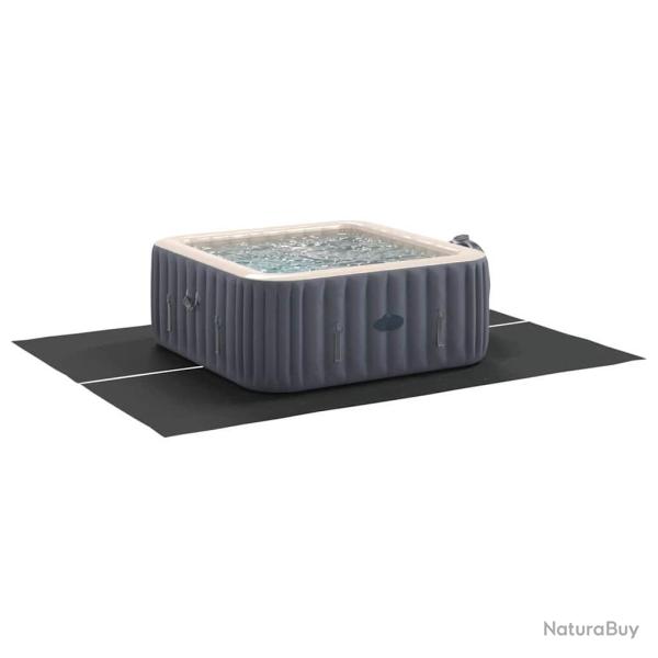 Couvre-piscine Rectangulaire Noir PVC 300 x 220 cm Durable