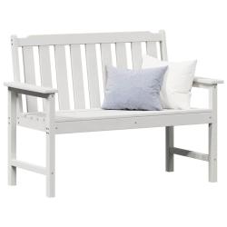 Banc de jardin Blanc 120 x 59 x 88 cm HDPE