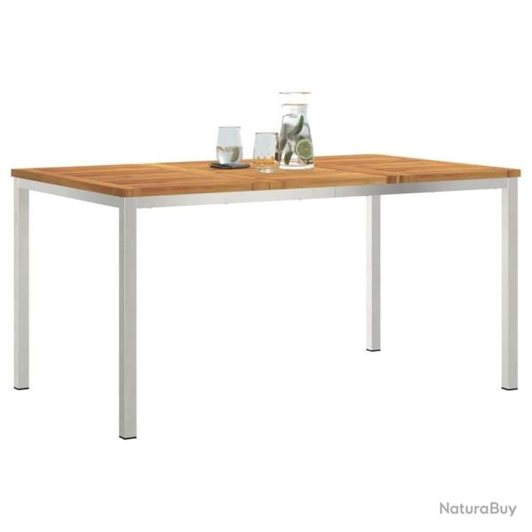 Table de Jardin 150x90x75 cm en Bois Massif d'Acacia