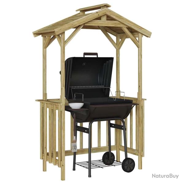 Abri BBQ 133,5x63x200 cm en pin trait�