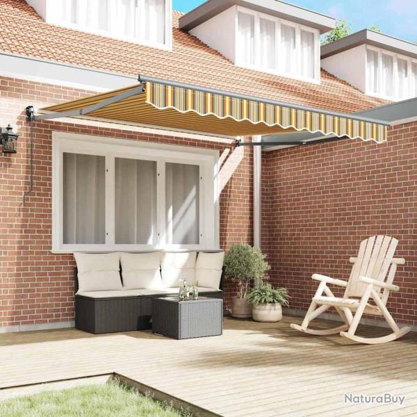Auvent Manuel R�tractable Ray� Multicolore 350 x 250 cm