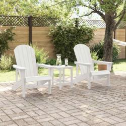 Chaise de jardin 2 pcs Blanc 82 x 74 x 92 cm Poly&eacute;thyl&egrave;ne
