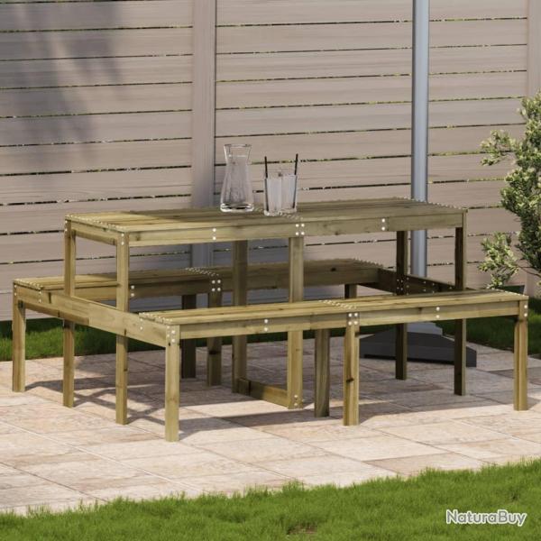 Table de pique-nique 160x134x75 cm bois de pin impr�gn�