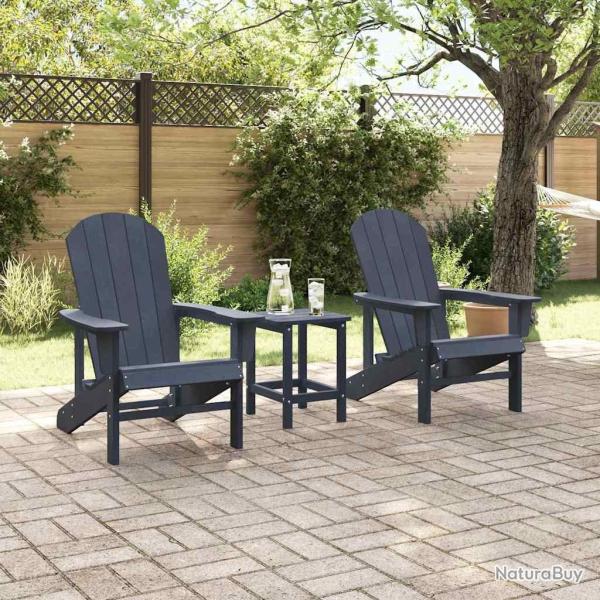 Chaises Adirondack 2 pcs Bleu Marine 74x82x90 cm HDPE